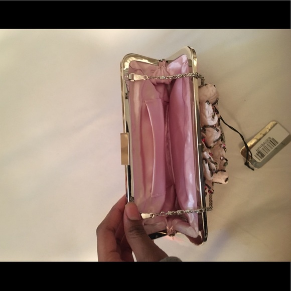 Satin Light Pink Mini Purse - Picture 2 of 4